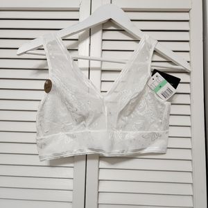 NWT Wacoal 810340 Net Effect Wire-Free Bra D-DD Cups, White